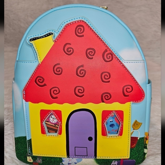 Mini Sac à Dos Loungefly Blues Clues Open House - Bleu, Officiel Nickelodeon, Neuf Avec étiquettes